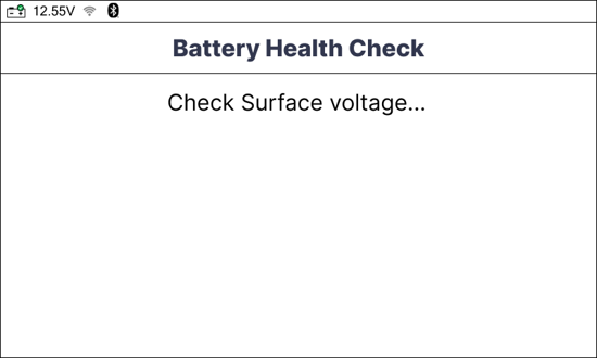 Battery Health Check test in progress screen