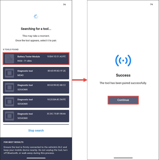 Connecting the Battery Tester Module to the RSPRO App via Bluetooth